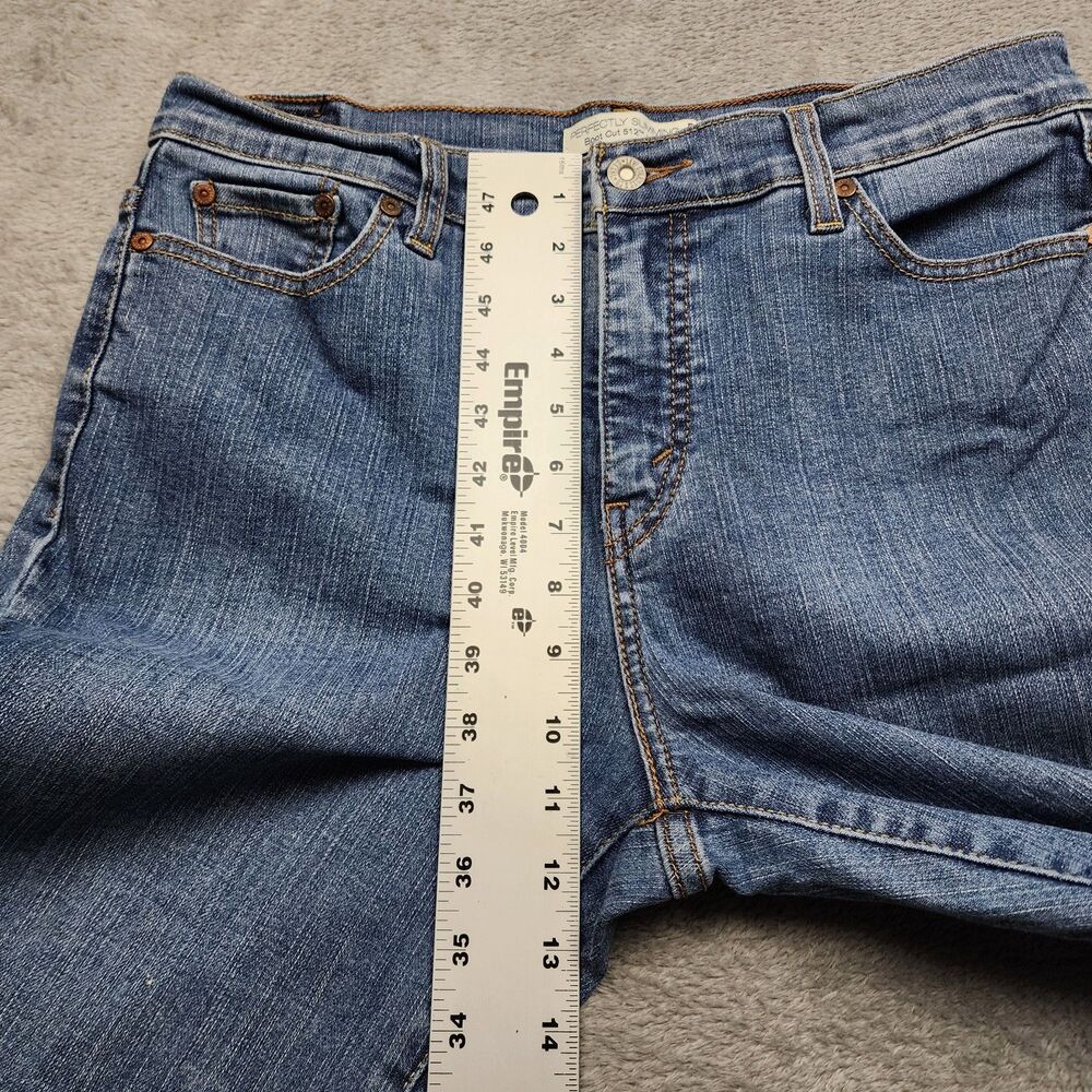 Levis 512 Womens 14 Perfectly Slimming Boot Cut Jeans Cotton Blend Stretch Denim - Picture 11 of 13